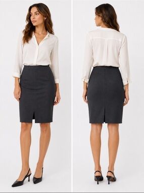 Banana Republic Pencil Skirt Dark Grey Black Women’s Petite 6